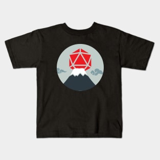 Mount Fuji D20 Dice Sun RPG Landscape Kids T-Shirt